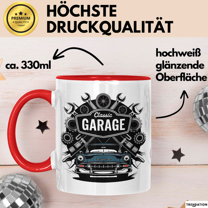 Kfz Mechaniker Tasse Geschenk Lustige Geschenkidee Spruch Für Auto Reparatur Profis Rot Trendation