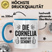 Cornelia Tasse Geschenk Die Cornelia Macht Dat Schon Geschenkidee Becher mit Name Blau Trendation