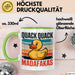 Quietscheente Tier Tasse Geschenk Lustige Geschenkidee Spruch Quack Quack Madafakas Grün Trendation