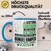 Bungee-Jumper Geschenk Tasse Lustiger Spruch Erheben Sie Sich Der Bungee-Jumper Betritt den Raum Blau Trendation