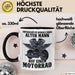 Motorradfahrer Geschenk Tasse Kaffee-Becher Motorrad Spruch Unterschätze Niemals Einen Alten Mann Auf Einem Motorrad Spruch Männer Schwarz Trendation
