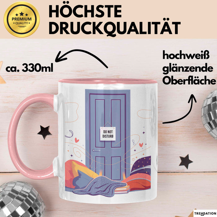 Introvertierter Tasse Geschenk Lustige Geschenkidee Spruch Für Ruhige Köpfe Rosa Trendation