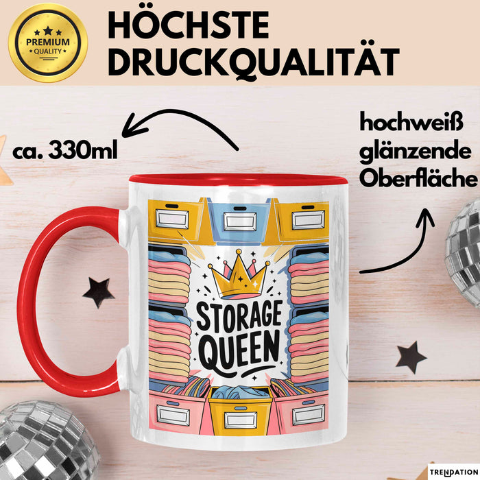 Haushalts Organisator Tasse Geschenk Lustige Geschenkidee Spruch Für Ordentliche Zuhause Liebhaber Rot Trendation