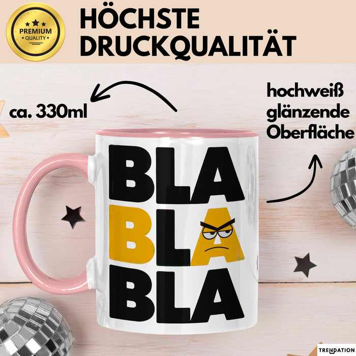 Sarkasmus Tasse Geschenkidee Bla Sarkastischer Humor Rosa Trendation
