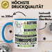 Tennisspieler Geschenk Tasse Lustiger Spruch Erheben Sie Sich Der Tennisspieler Betritt den Raum Blau Trendation