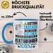 Kletterführer Geschenk Tasse Lustiger Spruch Erheben Sie Sich Der Kletterführer Betritt den Raum Blau Trendation