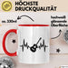 Gitarrist Geschenk Tasse für Gitarrenspieler Männer Geschenkidee Herzschlag Gitarre Kaffee-Becher Rot Trendation