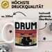Drummer Schlagzeug-Spieler Geschenk Tasse Geschenkidee Kaffee-Becher Schlagzeuger Drum Weiß Trendation