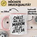 Marion Tasse Geschenk Chillt Mal Alle Marion Ist Ja Jetzt Da Geschenkidee Becher mit Name Rosa Trendation