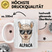 Alpaka Liebhaber Tasse Geschenkidee Flauschiger Tierfan Geschenkidee Lustig Weiß Trendation