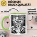 Katzen Tierliebhaber Tasse Geschenk Lustige Geschenkidee Spruch Alien UFO Katze Grün Trendation