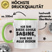 Sabine Tasse Ich Bin Diese Coole Sabine, Von Der Alle Reden Geschenk Grün Trendation