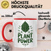 Veganer Tasse Geschenkidee Pflanzenkraft Rot Trendation