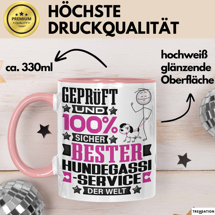 Hundegassi-Service Geschenk Lustiger Spruch für Hundegassi-Service Geschenkidee Bester Hundegassi-Service Der Welt Rosa Trendation