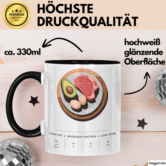 Keto Diät Fan Tasse Geschenk Lustige Geschenkidee Spruch Für Low Carb Liebhaber Trendation