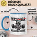 Waschbär Tierliebhaber Tasse Geschenk Lustige Geschenkidee Spruch Waschbär Waschmaschine Blau Trendation