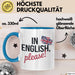 Englischlehrer Tasse Geschenk Auf Englisch Bitte Geschenk Blau Trendation