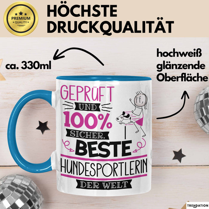 Hundesportlerin Geschenk Becher Tasse Gott Schuf Alle Menschen Gleich Nur Die Besten Durfeten Hundesportlerin Werden Geschenkidee Lustig Blau Trendation
