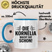Kornelia Tasse Geschenk Die Kornelia Macht Dat Schon Geschenkidee Becher mit Name Blau Trendation