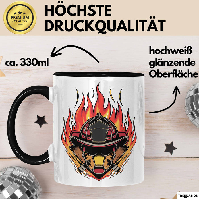 Feuerwehrmann Tasse Geschenkidee für Feuerwehrmann Spruch Trendation