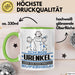 Urenkel Geschenk Tasse Ich Bin Urenkel Aber Sag Doch Einfach Superheld Lustige Geschenkdiee für Urenkel Kaffee-Becher Grün Trendation