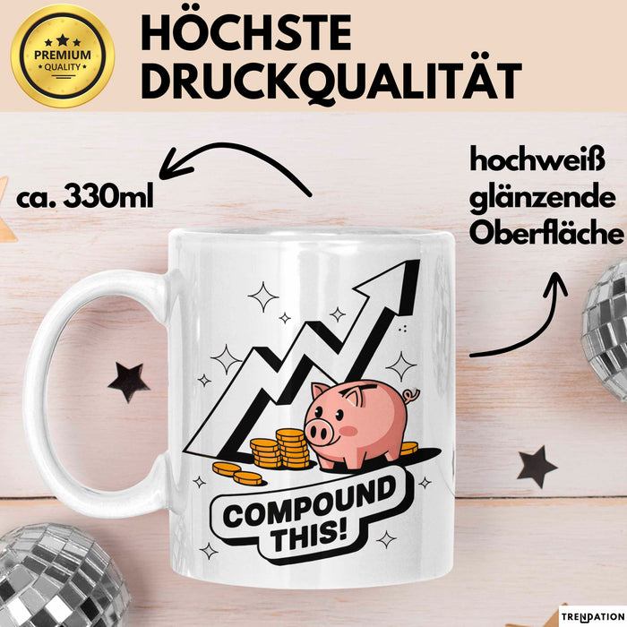 Investor Tasse Geschenk Lustige Geschenkidee Spruch Für Vermögens Erbauer Weiß Trendation