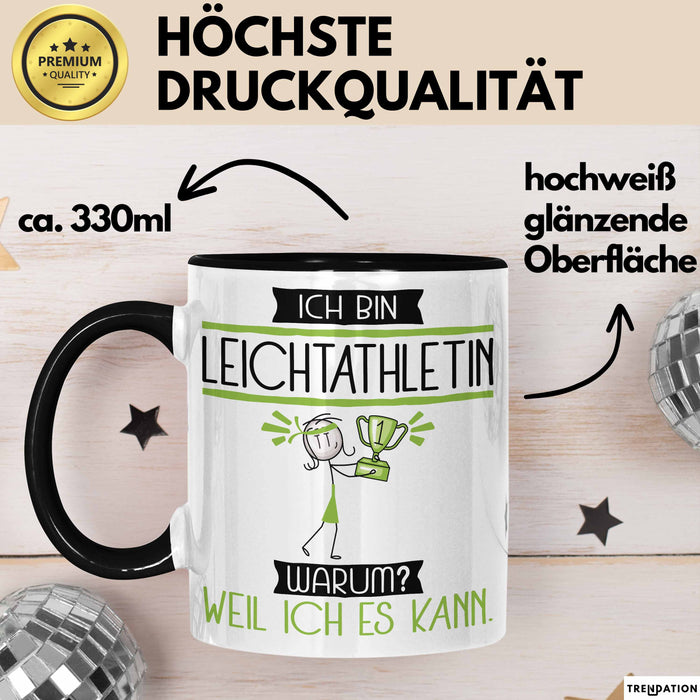 Leichtathletin Tasse Geschenk Ich Bin Leichtathletin Warum Weil Ich Es Kann Geschenkidee Geburtstag Trendation
