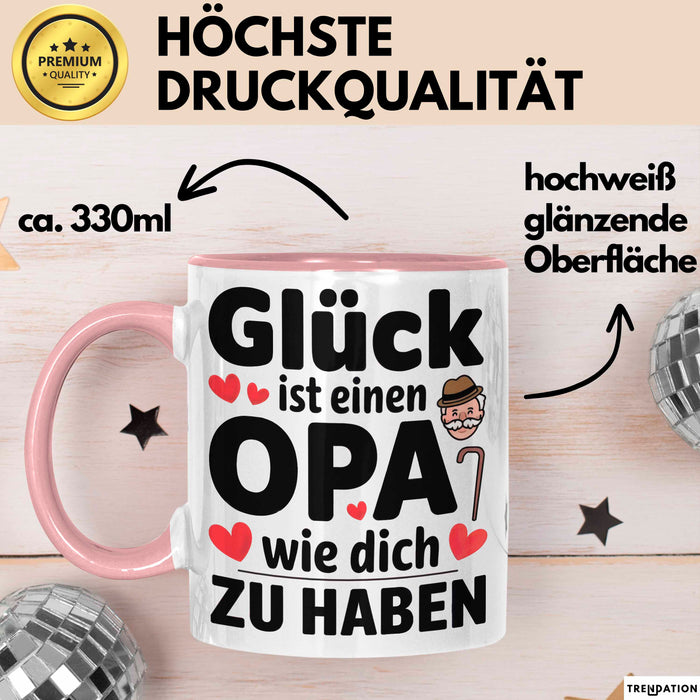 Opa Tasse Geschenkidee Für Einen Großvater Wie Dich Rosa Trendation