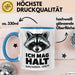 Waschbär Tierliebhaber Tasse Geschenk Lustige Geschenkidee Spruch Ich Mag Halt Waschbären Ok Blau Trendation