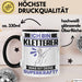 Kletterer Tasse Geschenk für Kletterer Geburtstag Lustiger Spruch Kaffee-Becher Was Ist Deine Superkraft Schwarz Trendation