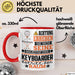 Keyboarder Geschenk Tasse Lustiger Spruch Erheben Sie Sich Der Keyboarder Betritt den Raum Rot Trendation