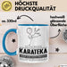 Karateka Geschenk Tasse Ich Bin Karateka Aber Sag Doch Einfach Superheld Lustige Geschenkdiee für Karateka Kaffee-Becher Blau Trendation