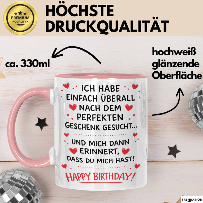 Geburtstagsfeier Sarkasmus Tasse Geschenk Lustige Geschenkidee Spruch Ich Habe Einfach Überall Nach Dem Perfekten Geschenk Gesucht Rosa Trendation