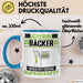 Bäcker Tasse Geschenk für Bäcker Geburtstag Lustiger Spruch Kaffee-Becher Was Ist Deine Superkraft Blau Trendation