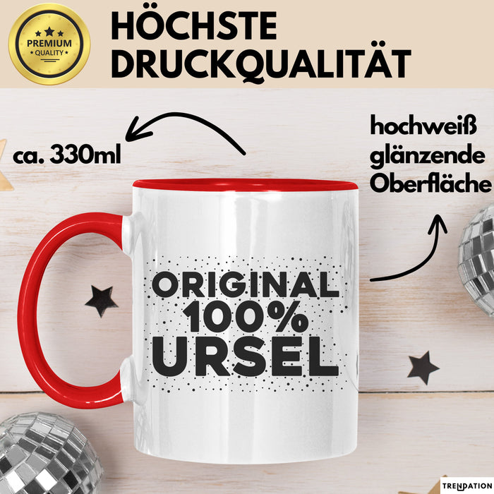 Ursel Tasse Original 100% Ursel Geschenk Rot Trendation