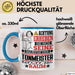Tonmeister Geschenk Tasse Lustiger Spruch Erheben Sie Sich Der Tonmeister Betritt den Raum Blau Trendation
