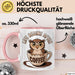Sarkastische Eule Tier Kaffee Tasse Geschenk Lustige Geschenkidee Spruch Das Leben Beginnt Nach Dem Kaffee Rosa Trendation