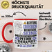 Pferdetherapeut Geschenk Tasse Lustiger Spruch Erheben Sie Sich Der Pferdetherapeut Betritt den Raum Rot Trendation
