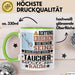 Taucher Geschenk Tasse Lustiger Spruch Erheben Sie Sich Der Taucher Betritt den Raum Grün Trendation