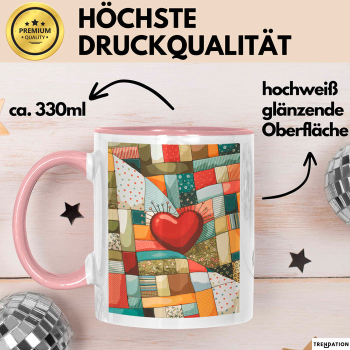 Quilter Tasse Geschenk Lustige Geschenkidee Spruch Für Patchwork Fans Rosa Trendation