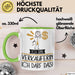 Geschenk für Verkäuferin Tasse Lustige Geschenkidee Geburtstag Ich Bin Verkäuferin Ich Darf Das Grün Trendation