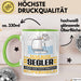 Segler Geschenk Tasse Ich Bin Segler Aber Sag Doch Einfach Superheld Lustige Geschenkdiee für Segler Kaffee-Becher Grün Trendation