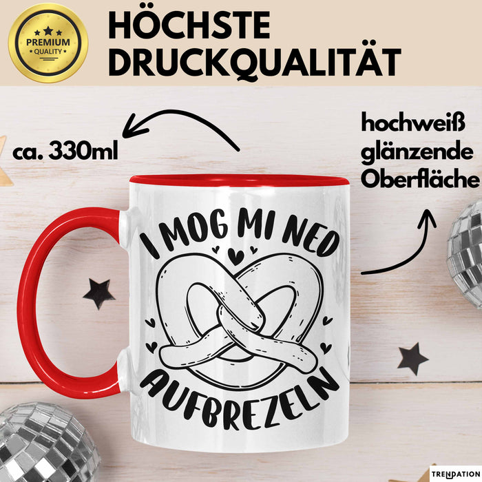 Oktober Tasse Geschenk I Mog Mi Ned Aufbrezeln Geschenkidee Becher Rot Trendation