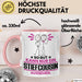 Stiefcousin Geschenk Tasse So Gut Kann Nur Ein Stiefcousin Aussehen Geschenkidee Kaffee-Becher Rosa Trendation