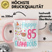 85er Geburtstag Tasse Geschenk Happy 85 And Glamarous Llama Alpaka Liebhaber Geschenkidee zum Geburtstag Rosa Trendation