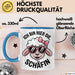 Schaf Tier Bauer Tasse Becher Geschenk Lustige Geschenkidee Spruch Ich Bin Hier Die Schäffin Blau Trendation