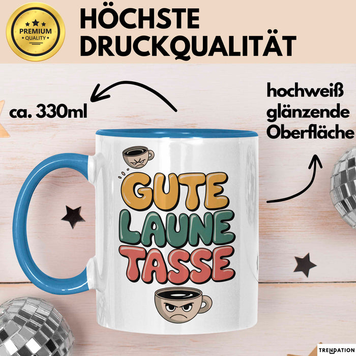 Sarkasmus Tasse Geschenkidee Gute Laune Tasse Sarkastische Blau Trendation