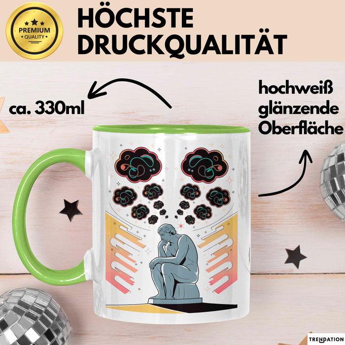 Philosoph Tasse Geschenk Lustige Geschenkidee Spruch Für Tief Denker Grün Trendation