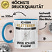 Kletterer Geschenk Tasse Lustiger Spruch Ich Bin Kletterer Warum Weil Ich Es Kann Geschenkidee Bester Kletterer Geburtstag Kaffee-Becher Blau Trendation