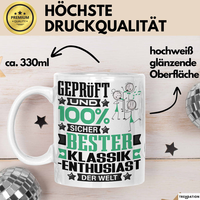 Klassik-Enthusiast Geschenk Lustiger Spruch für Klassik-Enthusiast Geschenkidee Bester Klassik-Enthusiast Der Welt Weiß Trendation